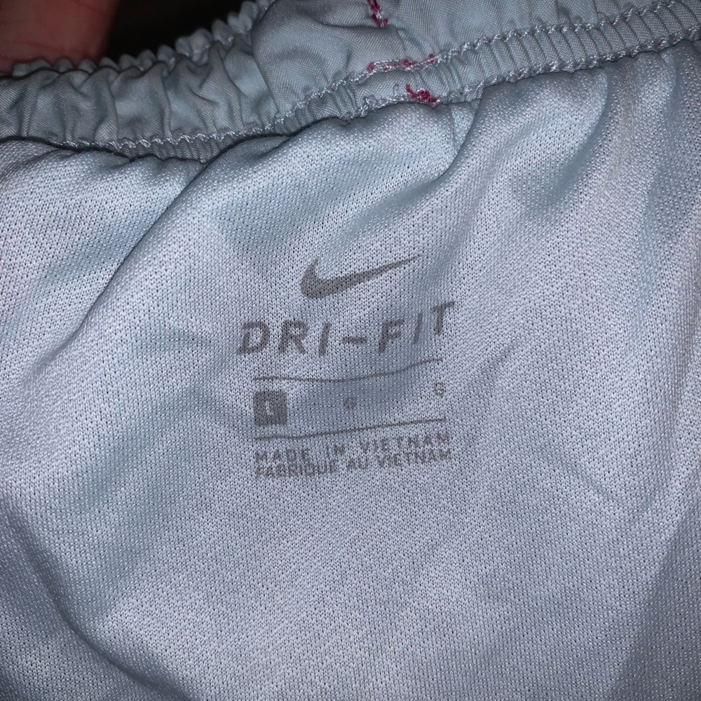 Nike pink and blue athletic shorts